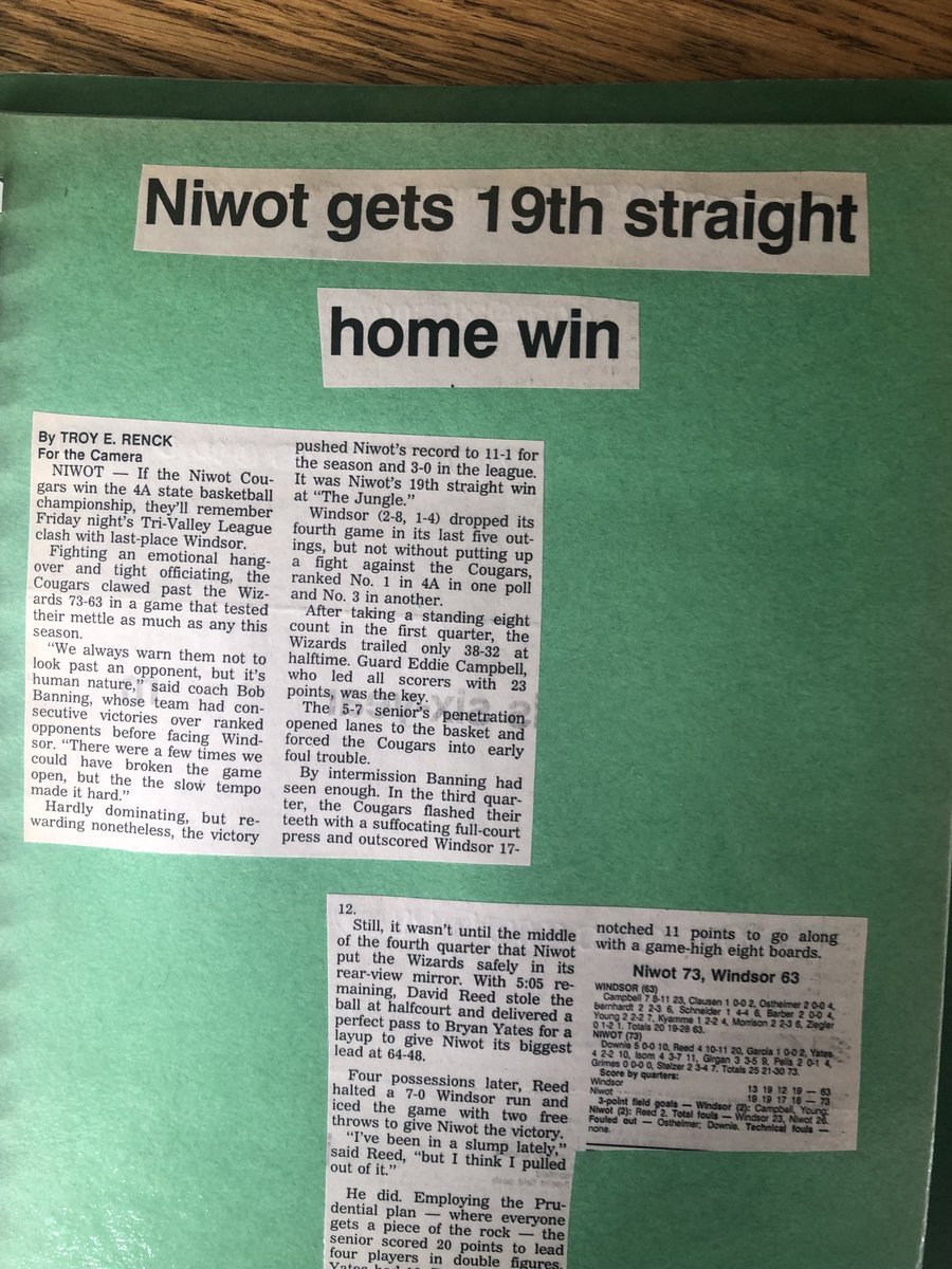 SCBballCoach's tweet photo. By Mike Judson, Patrick Saunders and Troy E. Renck! Going down memory lane as my career has closed , humbly and graciously being inducted into the Niwot Hall of Fame June 7th. Ty sportswriters, boy, were we lucky what an all-star lineup! ⁦ https://t.co/iKJr7Vt1Lj