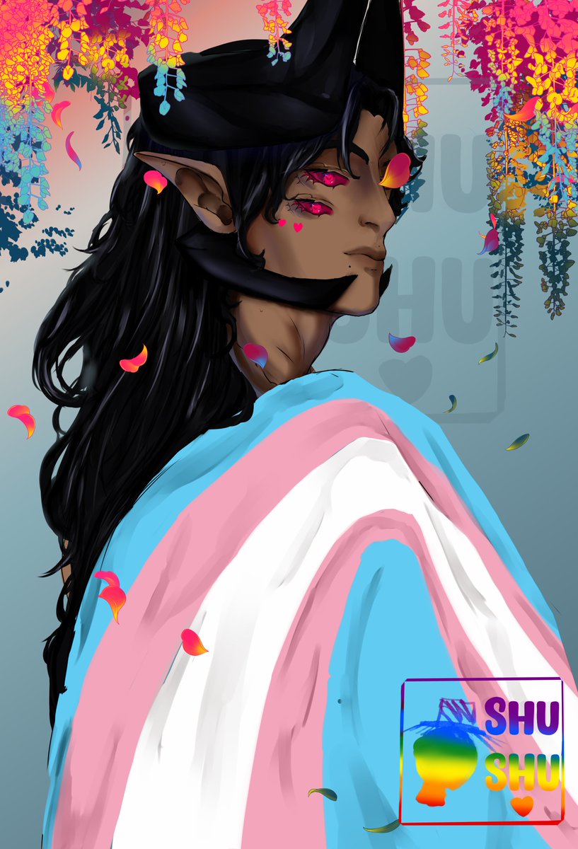 ShunAlaric's tweet photo. Feliz mês do orgulho xuxus! 
Ninguém deve falar o que vc é ou deixa de ser por causa de gênero, quem vc deve amar ou não por causa de sexualidade. seja vc mesmo, seja livre e continuem lutando  todos os dias pela liberdade de serem vcs mesmos em um mundo tão difícil   ❤️

 Art: eu mesmo 
(A arte deu uma demorada pra sair pq eu estava no vale da sombra da morte dnv.)  
 #SAlariArts  #artㅤㅤㅤㅤ