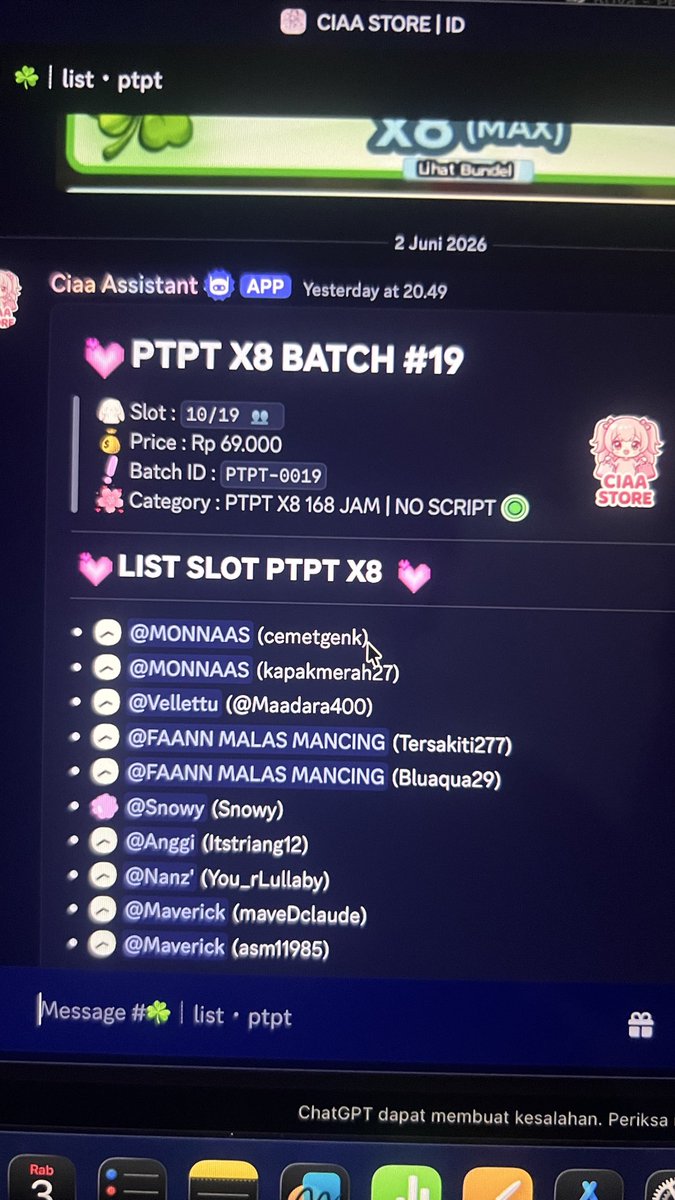 pptrhzz's tweet photo. openn ptpt
168jam 69k
24jam 12.5k

ada juga topup usn, rf code, topup ml, gig allmaps..

sungg join dc link in bioo guyss..
(600member giveaway 100k for 4 winner) https://t.co/jeIttMGgtE