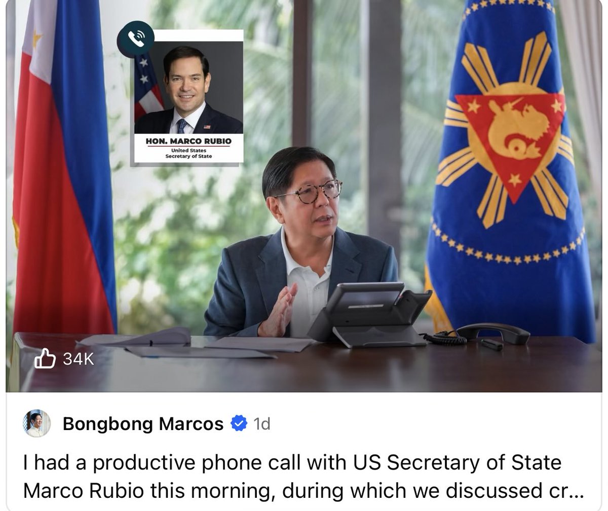 alasiye7e's tweet photo. This is who Bongbong Marcos proudly got off the phone with yesterday discussing "shared regional interests" btw. A warmonger who is manufacturing consent to invade Cuba for blood money. We have to rid our government of US lapdogs lest we become the Ukraine of Asia. https://t.co/fXJcFrY41D