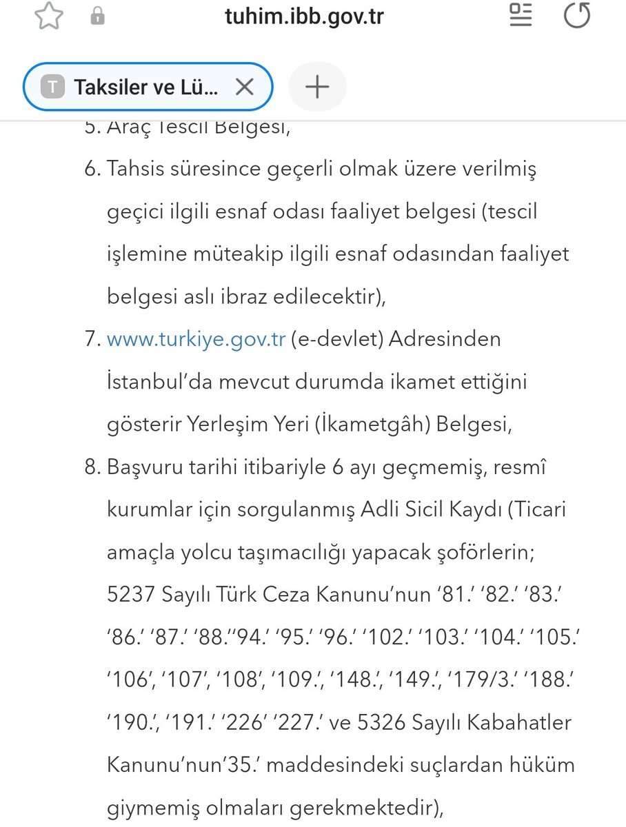 AERTAN13's tweet photo. @nurettin2019 @ceylanseverr Aynen İbb taksi şoför olma şartları:👇 https://t.co/10vGePmFGh