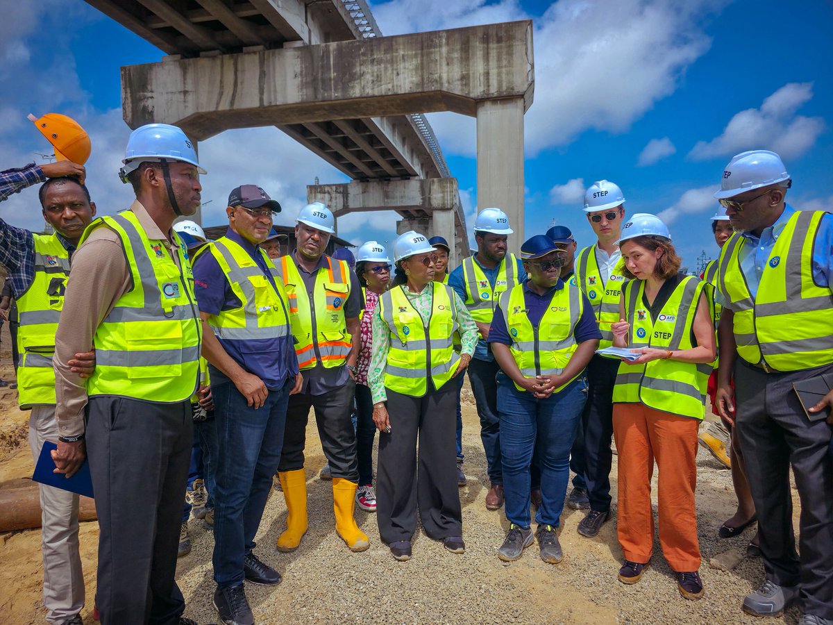 Lamataonline's tweet photo. LAMATA Hosts AFD Delegation for Project Review and Site Tour of Interchange Hubs Project

The Lagos Metropolitan Area Transport Authority (LAMATA) today hosted a high-level review mission team from the French Development Agency (AFD) for a comprehensive review of ongoing transport infrastructure projects jointly funded by the Lagos State Government and the agency across the State.

The team, led by AFD Task Team Leader, Anne Chaussavoine and Alexandre Lorot assessed progress of key transport initiatives, including the Marina and Mile 2 Interchange Hubs and the ongoing Quality Bus Corridor (QBC) Project.

The team was received at the LAMATA headquarters by the Managing Director, Engr. (Mrs.) Abimbola Akinajo, who led a detailed project briefing and review session. Following the meeting, the joint team embarked on a site inspection of the Marina Interchange construction project.

When completed, the Marina Interchange Hub will feature a modern transit terminal, dedicated cycling lanes, and pedestrian walkways aimed at promoting non-motorized transportation, improving connectivity, and enhancing urban mobility within the metropolis.

Speaking after the inspection, AFD Task Team Leader, Anne Chaussavoine commended the progress made on the project despite earlier challenges encountered along the shoreline section of the construction works. She observed that the pedestrian walkways linking Marina are approaching completion and expressed confidence that the main transit buildings would be substantially advanced before her next official visit.

The visit underscores the strong partnership between LAMATA and AFD in delivering sustainable, integrated, and efficient transportation infrastructure that supports Lagos State's vision for a modern and accessible urban transit system.