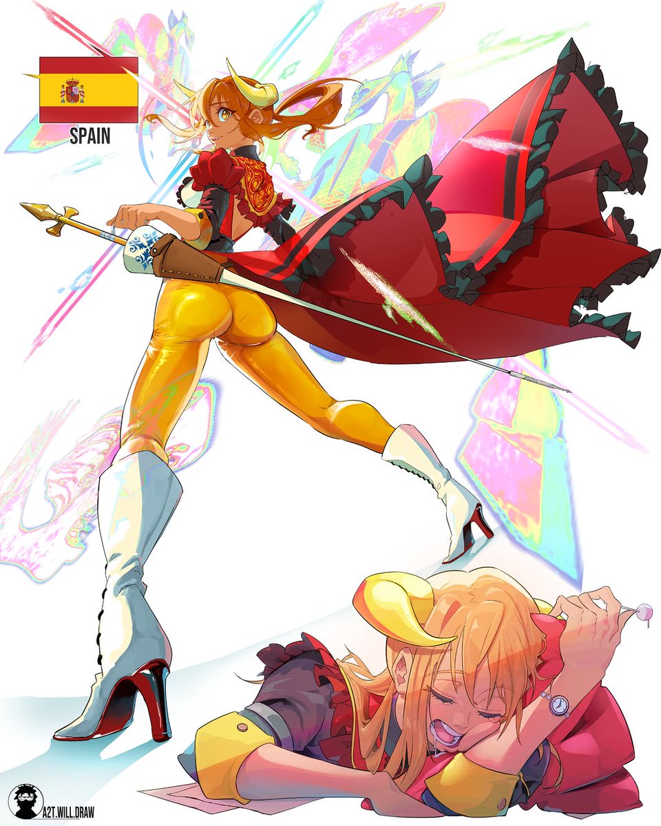 a2t_will_draw's tweet photo. Country Warriors - Spain: The Dream Eater! 🇪🇸 Support my work on Patreon! (bio🙏) Character Details &amp; Powers:

.

Danger, threat, the unknown,... There's not a single thing on earth that could force Spain to give up on her neverending love for adventu... https://t.co/FJODH1jego