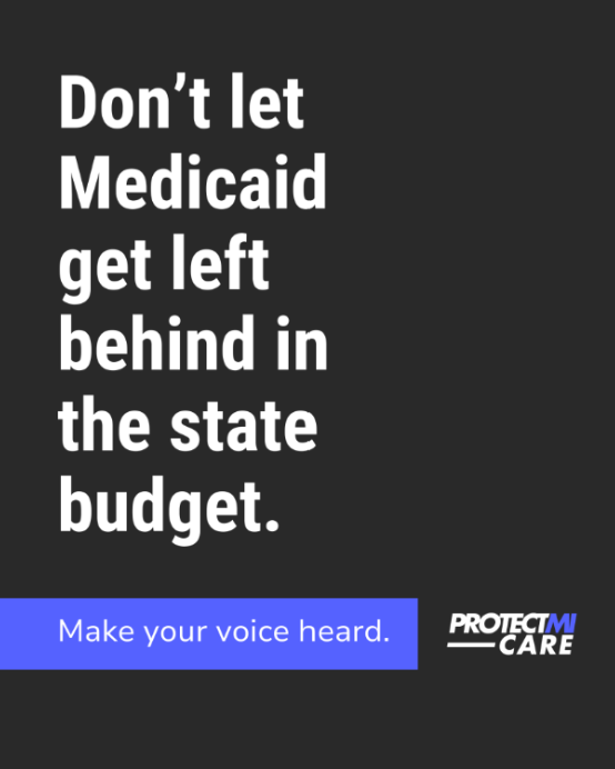 CommActionAlleg's tweet photo. 1 in 5 Michiganders relies on Medicaid. Right now, state lawmakers are deciding whether our Medicaid program gets the resources it needs to survive new federal mandates — or whether 2 million+ people get left behind. 

Take action today: https://t.co/soaFrx8hTC https://t.co/qMN5tmNjsj