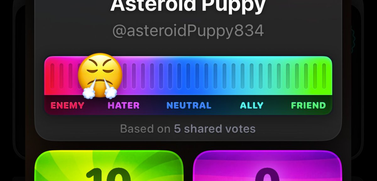 flyosity's tweet photo. Found my #1 hater on the Treeo beta and I have absolutely no idea who they are

This person's votes on food, TV, cities, and kitchen interior design are the complete opposite of mine

Building consumer apps is so ridiculously fun https://t.co/UroAqczrGr
