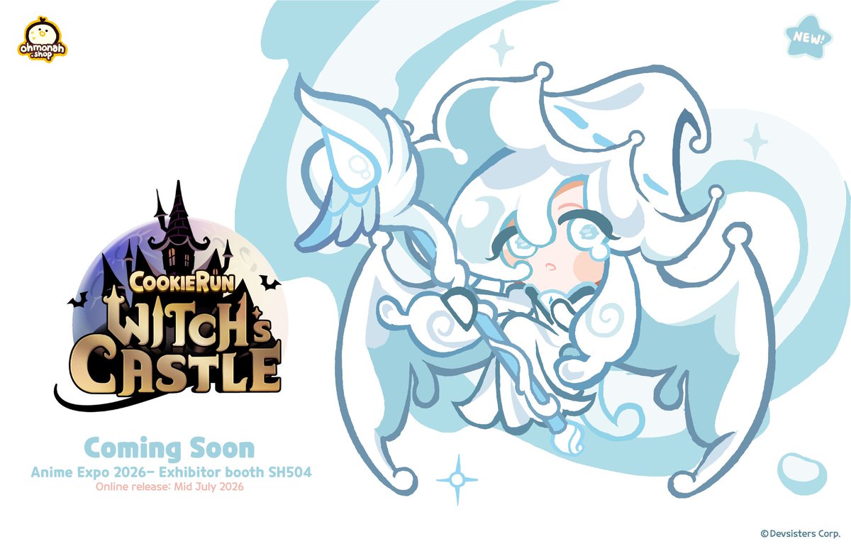 ohmonah's tweet photo. ohmonah | CookieRun: Witch's Castle

Coming to AX 2026 🏰🌙 https://t.co/JwySs1ykOw