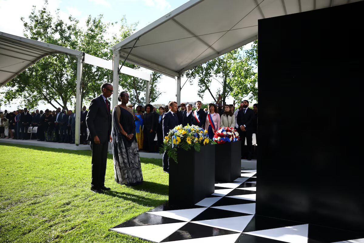 evaristemur's tweet photo. History has a way of speaking softly before it speaks loudly.

On the banks of the Seine in Paris, a new memorial now stands in honor of the victims of the 1994 Genocide against the Tutsi. It was inaugurated by President Paul Kagame and President Emmanuel Macron, and for many survivors, it carried a weight words can barely hold.

It is not just stone and art. It is memory made visible.

It is for the mothers who never returned home, for the children whose voices were silenced, for the fathers, sisters, brothers, and neighbors whose lives were stolen in the shadow of hatred. And it is for the survivors, those who lived through the fire and have carried the burden of remembrance ever since.

In that moment, Paris did not only receive a memorial. It received a chapter of Rwanda’s history, a truth that must be remembered, and a promise that the victims will never be reduced to numbers alone.

This is what justice sometimes looks like after time: not silence, but remembrance. Not forgetting, but honoring. Not ending the story, but making sure the world never misreads it again.
#Kwibuka32 #NeverAgain