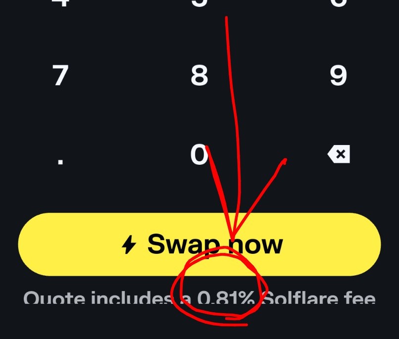 wwwhashstore's tweet photo. @vibhu No not if you are using @solflare. Charging 0.81% fee on transactions? Wtf is this @coinbase or something? https://t.co/EoIwv5Cf9v