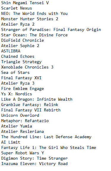 DaikiPT's tweet photo. With pleasure, here's a list (without remakes or ports) of better JRPGs from this generation that came to mind when talking with my friends https://t.co/S0v1joZkNX