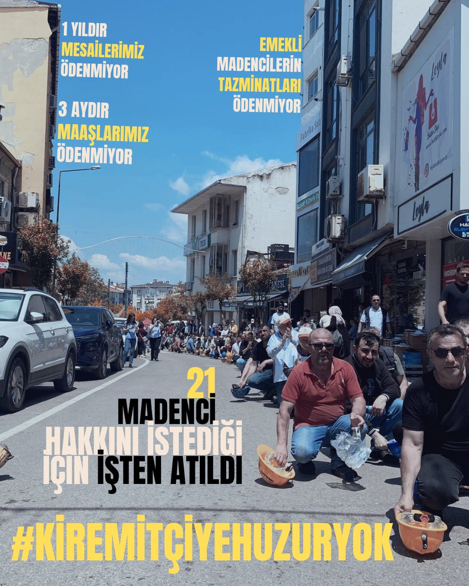 bagimsizmadenis's tweet photo. Madenci köle değildir, direneceğiz!

3 aydır maaşlarımızı alamıyoruz. Hakkını isteyen 21 üyemiz işten atıldı. Patron Bekir Kiremitçi'ye soruyoruz: 3 ay parasız sen yaşayabilir misin?

#KiremitçiyeHuzurYok