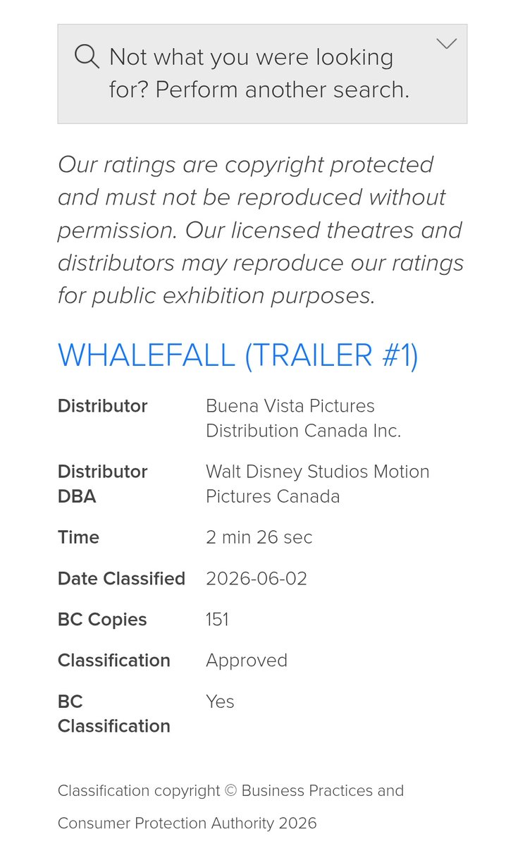 HumanKeanu39738's tweet photo. The first trailer for #Whalefall has been rated with a 2:26 runtime, we can expect it soon https://t.co/91CEVtkono