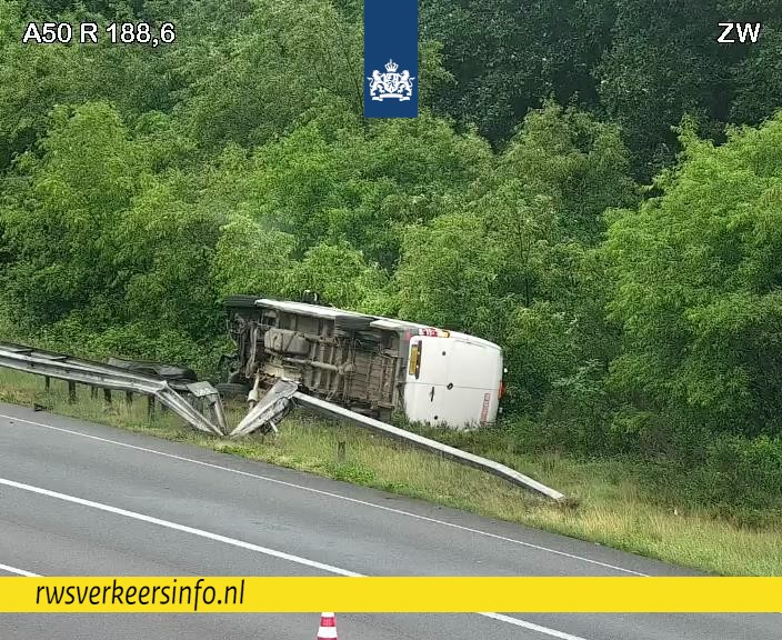 112 melding Ongeval op de A50 richting Arnhem