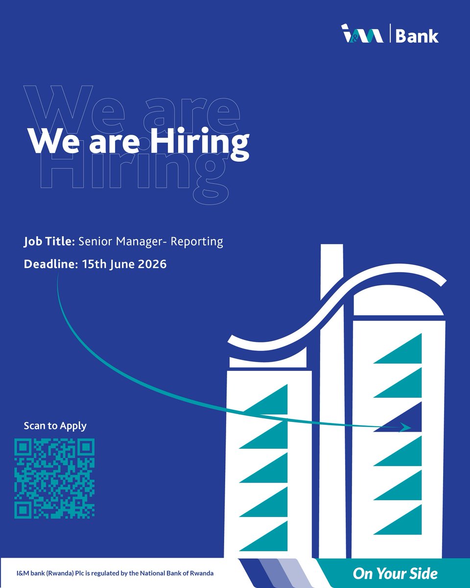 imbankrw's tweet photo. We are a team of young and energetic professionals!

If that's the work environment you are looking for, please follow the links below to apply for the available openings:

• Senior Manager, Reporting 
• Manager, IT &amp; Digital Transformation Risk

Apply: https://t.co/M9C5o8pEQc https://t.co/YeqKiPsSdE