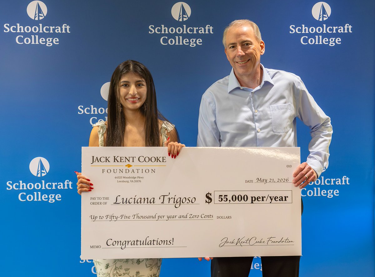 schoolcraftnow's tweet photo. Congrats to Luciana Trigoso, Schoolcraft’s next @TheJKCF scholar! 👏 Luciana recently received the most prestigious transfer scholarship in the nation, and plans to continue her studies at the University of Michigan this fall. https://t.co/QEwE5NO0Iv