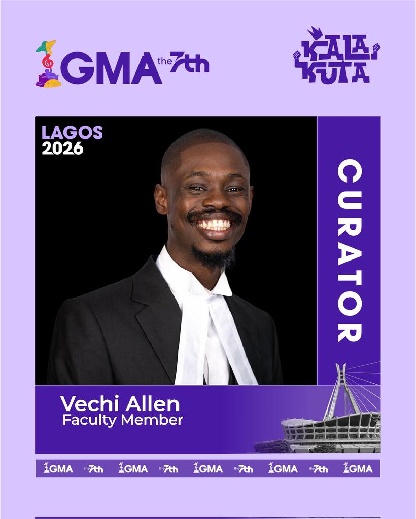 GalaxyMusicAwrd's tweet photo. Introducing Vechi Allen, a member of the GMA 2026 Faculty.

As we journey toward KALAKUTA, Vechi joins a distinguished panel of music professionals, creatives and culture shapers committed to recognizing excellence across African music. https://t.co/cRGlLyTHrD