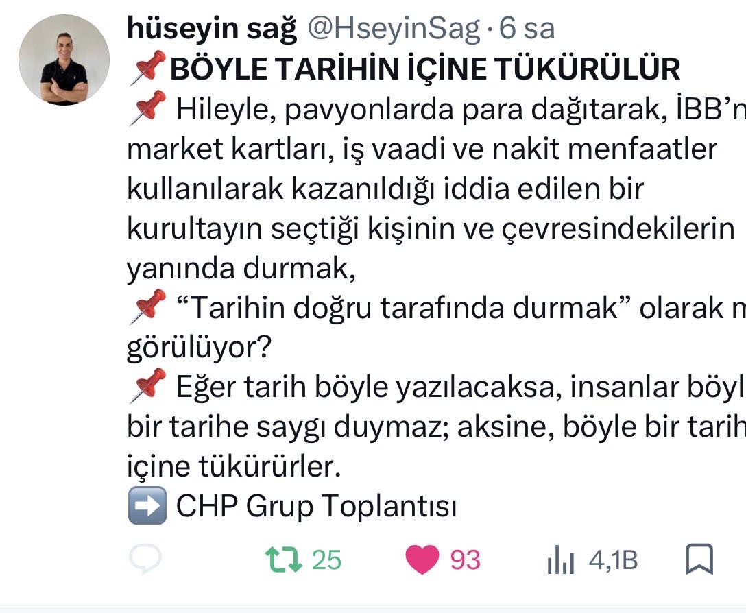AlcayirCengiz's tweet photo. ◼️ CHP’li SAĞ ailesi de ikiye bölündü!
Arif Sağ ve oğlu Tolga Sağ, Ö. Özel’i desteklediklerini ‘Tarihin doğru yerinde duruyoruz’ sözleriyle deklere ederken,
CHP’li Hüseyin Sağ, rüşvet, yolsuzluk ve pavyonlardaki delege pazarlığına dikkat çekti, ‘Böyle tarihin içine tükürülür’dedi https://t.co/BOUnBxy7rr