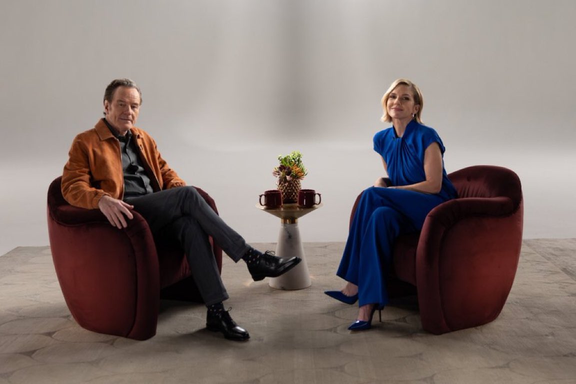 TheCinesthetic's tweet photo. Bryan Cranston and Rhea Seehorn for Variety’s ‘Actors On Actors.’ https://t.co/dEQPy2V6en