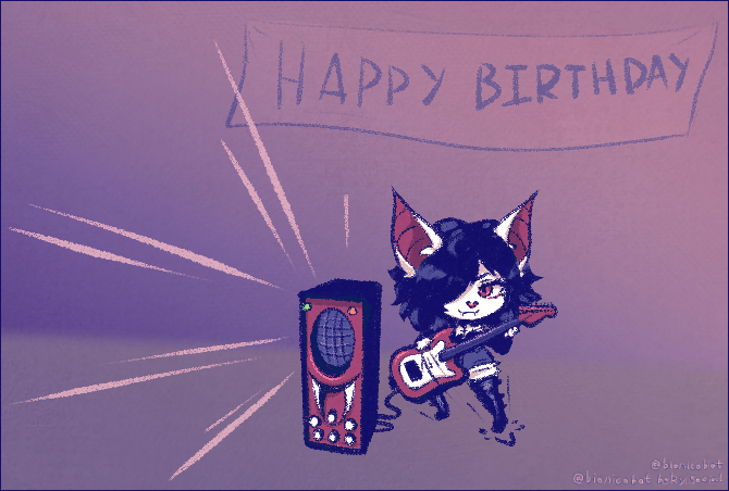 Bionicobot1's tweet photo. Birthday gift scribble for @SataenArt of Asphodel rocking out! https://t.co/BTvWgjNFwJ