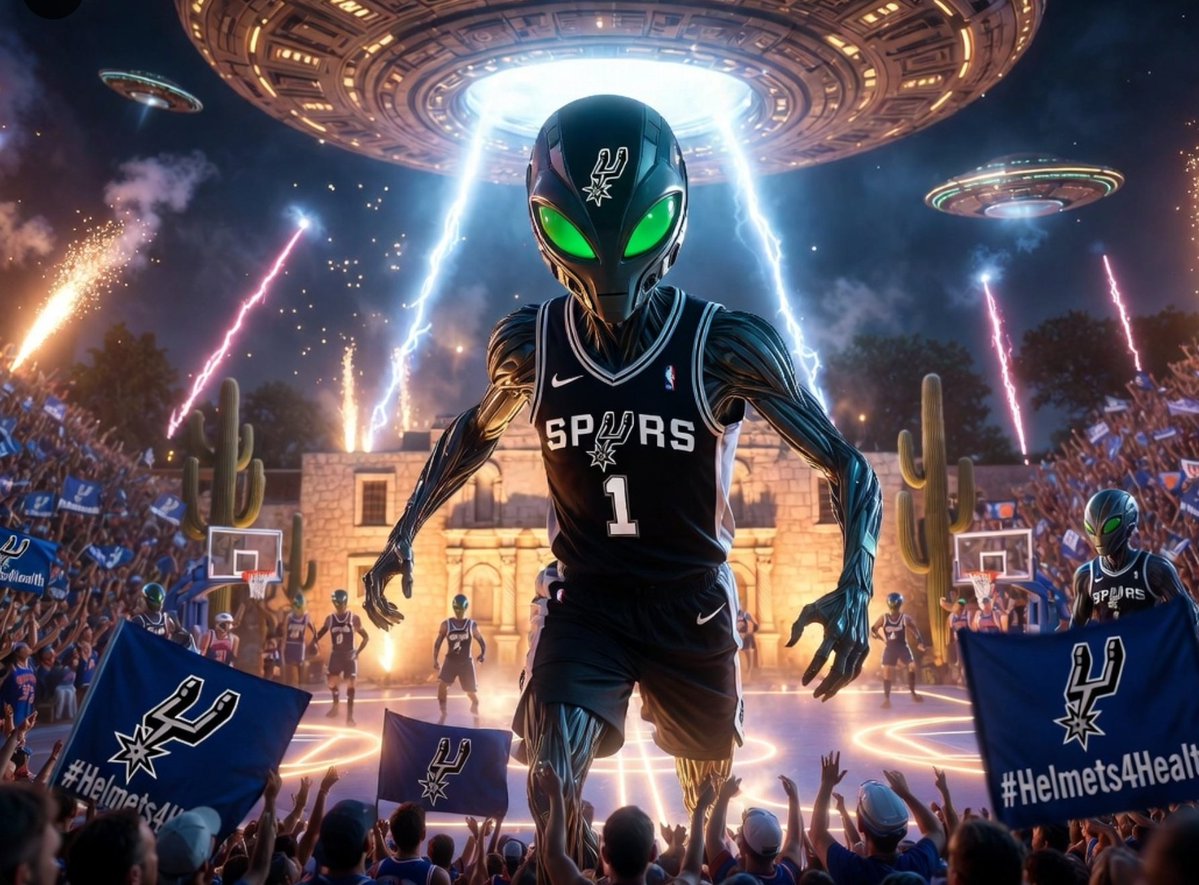 JoshuaRCook's tweet photo. Game 1 - Spurs v. Knicks.
Spurs Helmets On! 🍃 ❤️ 
#Helmets4Health #PorVida    

⚠️ 📢 🚨 Spurs Helmet Giveaway ⚠️ 📢 🚨 
📣 Helmets for Health ⛑️ 🪖 🍃 ❤️ 
Howdy Spurs Fans! 
Let's do Something Cool.
What: Giving Away 1 Custom Made Spurs Helmet. 👀 
When: After Every Spurs Win.  
How: 
1) Like, Follow, and repost/share/tag.
2) COMMENT - Drop a comment or gif below answering the following:  What’s your current go-to tea, coffee, or beverage habit? Tags to include: #Helmets4Health #Porvida         
3) Winner selected randomly.
Why: Olia, Olive Leaf Iced Tea, Born and Brewed in Texas is a healthy, functional ready to drink beverage to aid in the daily fight against chronic disease. 
👀 Visit https://t.co/SrtEjCppVw to learn more.
Support this innovative San Antonio born and brewed effort by donating via https://t.co/T4VGT9MKKr 🙏 
* [Donations not required to win, but much appreciated to fuel our Mission to improve the health trajectory of SA and beyond.] 
We Can Win Together, Let's Go, Helmets On! 🍃❤️  
GSG. #PorVida