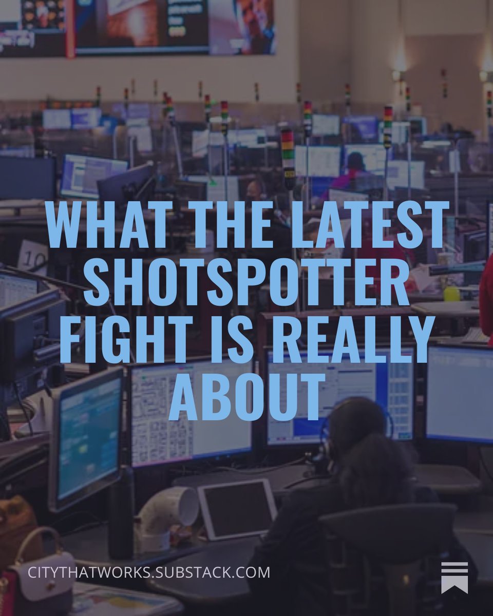 richsday's tweet photo. I wrote about ShotSpotter over at @acitythatworks. Before we dig into the efficacy of the technology, it'd be helpful for everyone to be a little clearer about what whether they *want* police officers to rapidly respond to shootings in the first place. (1/6) https://t.co/xI9mMaNETB