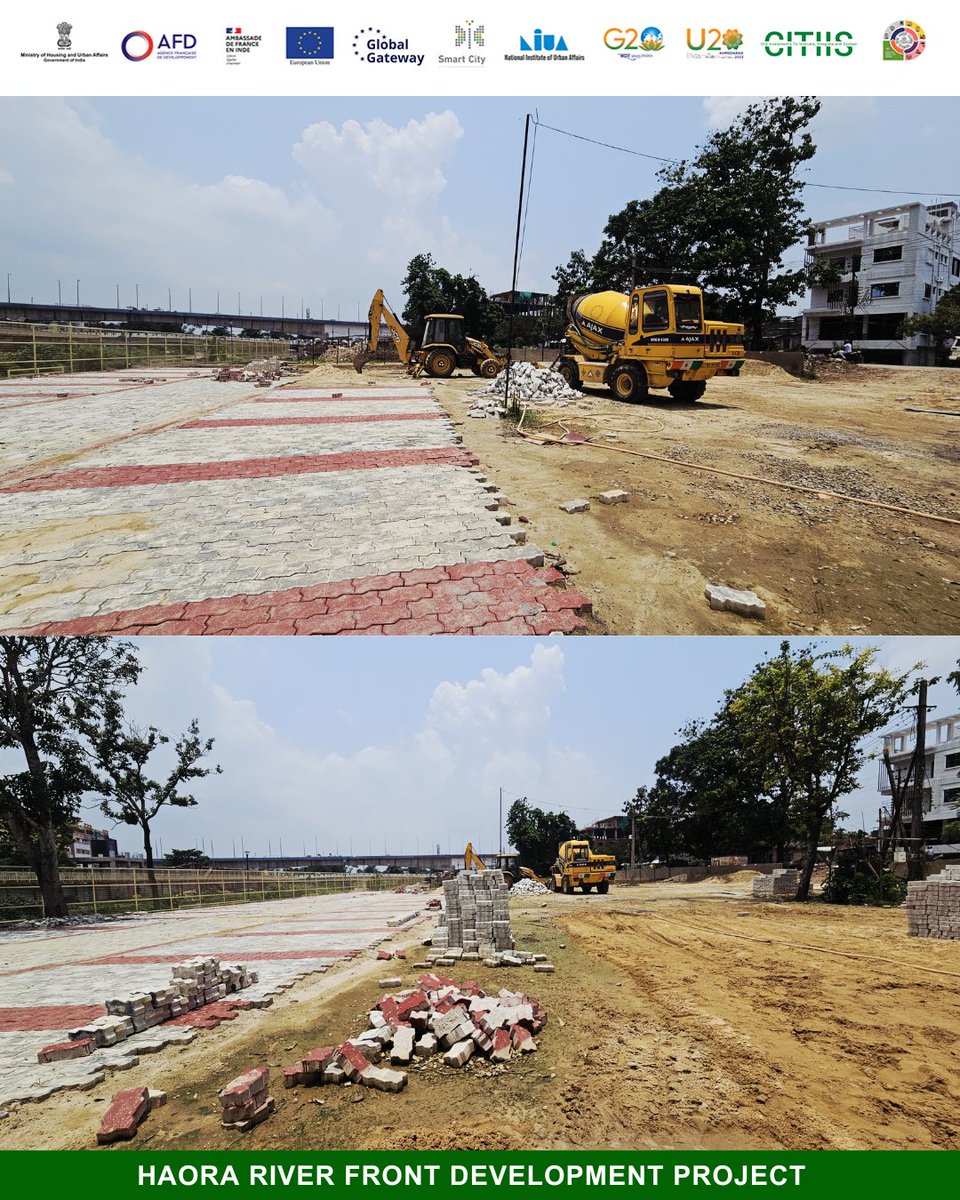 hrfdproject's tweet photo. 🚗🚙 Systematic parking, sustainable city development. 🚕

The new parking zone under the Haora River Development Project by Agartala Smart City Limited is underway. A smart step by ASCL toward better accessibility, reduced congestion, and improved visitor comfort. 
#HRFD #CITIIS https://t.co/I0yHAkZDnj