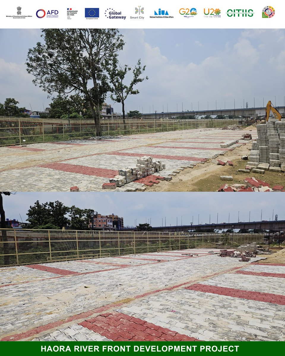 hrfdproject's tweet photo. 🚗🚙 Systematic parking, sustainable city development. 🚕

The new parking zone under the Haora River Development Project by Agartala Smart City Limited is underway. A smart step by ASCL toward better accessibility, reduced congestion, and improved visitor comfort. 
#HRFD #CITIIS https://t.co/I0yHAkZDnj