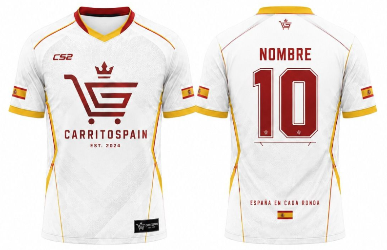 NaOwCSGO's tweet photo. Ya estamos con el lanzamiento de la camiseta de CARRITOSPAIN.

La camiseta tendrá un coste 25€ (Envio incluido) precio de fabrica, no le subiremos ningun euro para que todos seais parte de este bonito PROYECTO ESPAÑOL.

Rellenad el formulario por favor! 
https://t.co/Y5MRTUF5RH https://t.co/Va7WUvLoJR