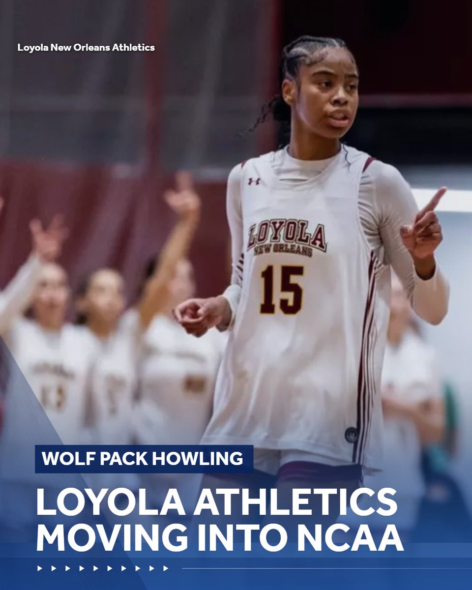 wdsu's tweet photo. After 35 years as a member of the NAIA, the Loyola Wolf Pack is moving up and joining the NCAA>>>https://t.co/CmmdczZ6Lq https://t.co/qQ0jxavR0B