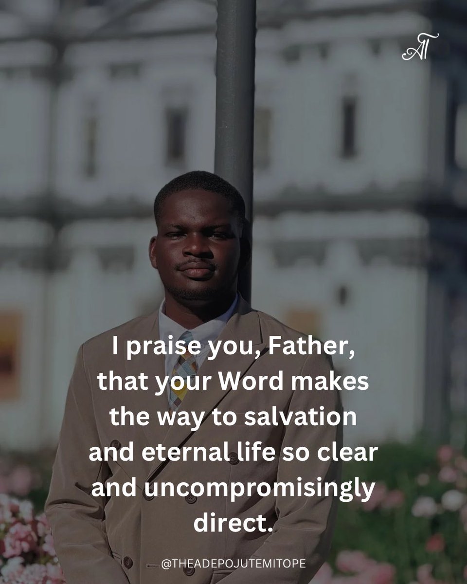 TemitopAdepoju's tweet photo. Thank you, Father, for the truth your Son came to bring us and for the life I have because He lives in me! I rejoice that Jesus is THE way, THE truth and THE life! Thank you, Father! Thank you, Jesus!
#declarations #confessions #explore #fyp https://t.co/czFZLFOynk