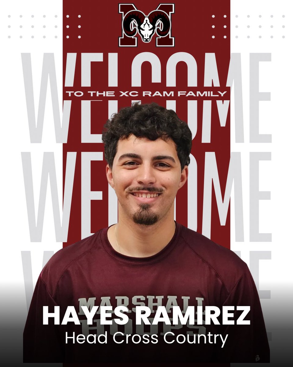 JMHS_Rams's tweet photo. Ram Family helps us welcome our new Head Cross Country Coach, Hayes Ramirez! 🐏👟 #RamPride #RamFamily https://t.co/SqqDGr4exa