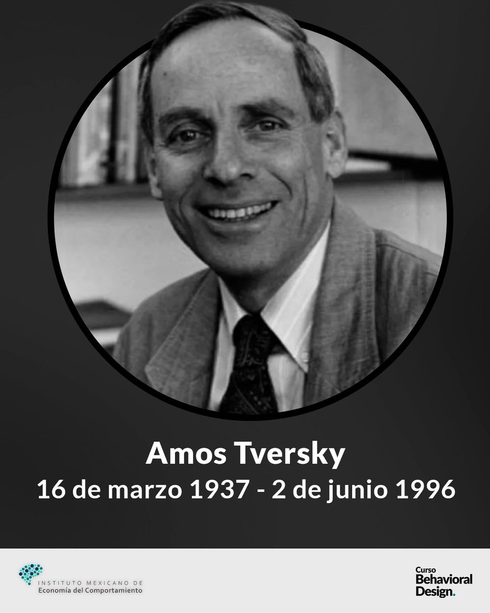 ecomportamiento's tweet photo. 🕊️ Hoy recordamos a Amos Tversky.

🧠 Pionero de las ciencias del comportamiento, Tversky transformó para siempre nuestra comprensión de cómo las personas toman decisiones bajo incertidumbre.

✨ Su legado sigue vivo en la creación de mejores decisiones para las personas. https://t.co/LbNsNl8ez5
