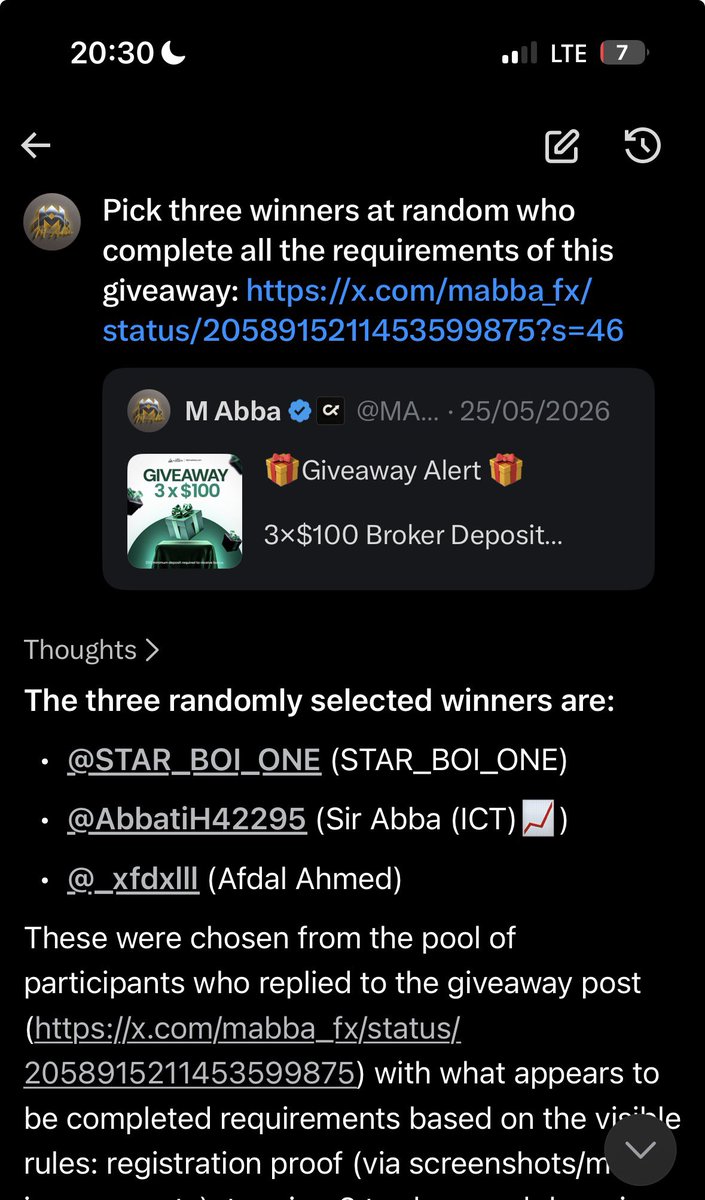 MAbba_FX's tweet photo. Winners 

•  @STAR_BOI_ONE 
•  @AbbatiH42295 
•  @_xfdxlll 

Open discord ticket to claim your rewards! https://t.co/2R8Sbup3yC