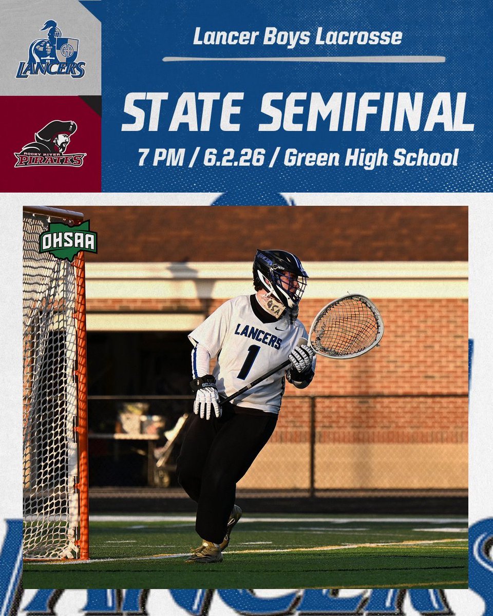 GALancerAD's tweet photo. Final Four‼️

#LancerNation - we will see you at 7 pm at Green High School as Gilmour battles Rocky River for the chance to punch their ticket to the State Championship match! 

🎟️: https://t.co/TTCexucFwQ 

#GoGA https://t.co/6yJCBf8VS1