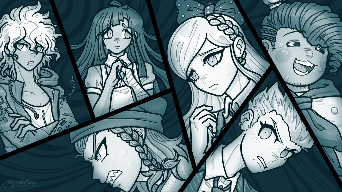 MeryKittenNya18's tweet photo. Danganronpa Pre-trial portraits in my artstyle! (Part 2: SDR2 cast)
Soon the V3 cast! 

Happy pride month 🏳‍🌈🏳‍⚧🩷
Finally posted all together!
In the end i changed Nagito to add my personal design (also people can't handle blasians)

🧵variants below!

#danganronpa #dtiys https://t.co/fYzHAOwZXp