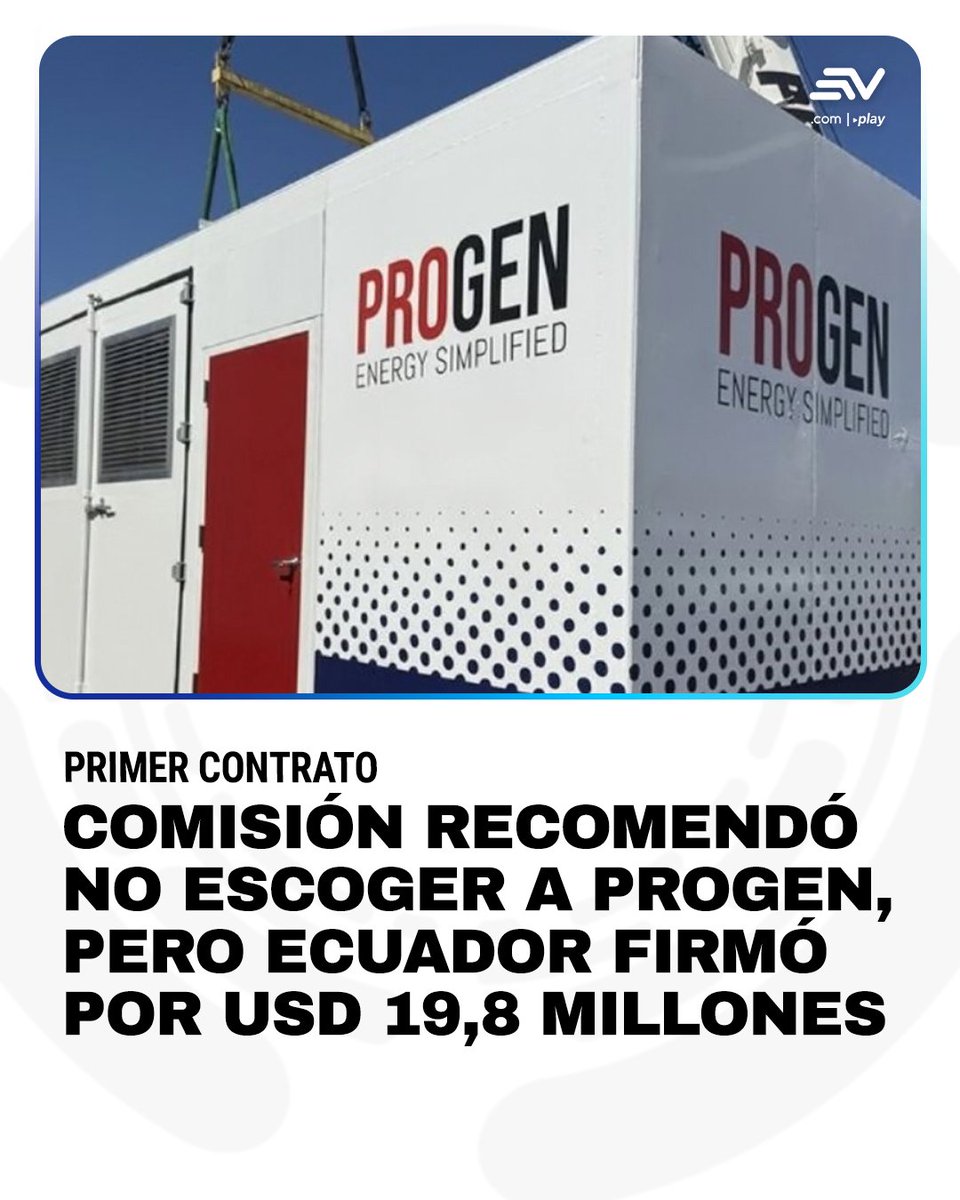 EcuavisaInforma's tweet photo. 📌 #Progen | Una comisión técnica recomendó no avanzar con la contratación, pero la empresa terminó adjudicándose la repotenciación de la central termoeléctrica Catamayo. 📲 https://t.co/k5TQCJynOP https://t.co/0s5XG8NNAh