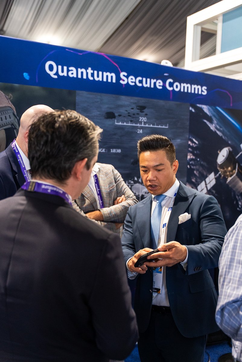 Quantropi's tweet photo. #CANSEC2026✅
Two intense days at Booth 2322, Hall 5. 
We showcased field-ready quantum-secure comms — tactical radio, video encoder, and IPsec/MACsec/OTNsec-compatible networks — all running on existing infrastructure &amp; proven with @NATO DIANA 
The momentum continues.
#Quantropi https://t.co/XkqE4AGvR5