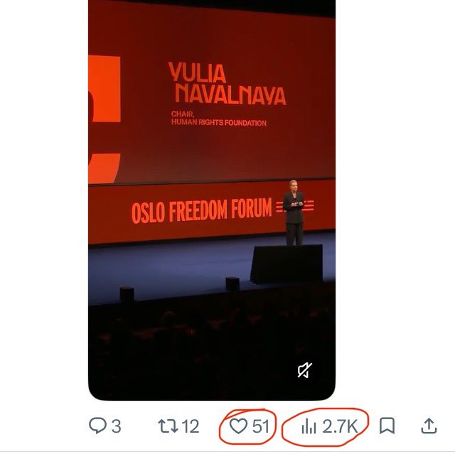 whyquizz's tweet photo. Есть и хорошие новости - «популярность» Oslo Freedom Forum, спонсируемого ультра-сионистскими организациями, стремится к нулю.

8% подписчиков посмотрело 
1.8 % из них поставили лайк.

(50 лайков на 2,7 тыс. просмотров у аккаунта с 33 тыс. подписчиков). https://t.co/4RoolsQV0k