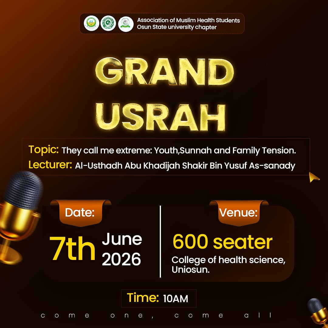 AMHSUniosun's tweet photo. Introducing Al- Ustādh Abū Khadijah Shākir Bin Yūsuf As-Sanadiy ( حفظه الله).🌹

 The Founder and Director, Al- Minhaaj Da'wah Institute.✨✨ 

I'm sure you won't want to miss his lecture this Sunday at the GRAND USROH 💕💕.

 SEE YOU THERE.❗❗❗ https://t.co/GLE06fsfGL