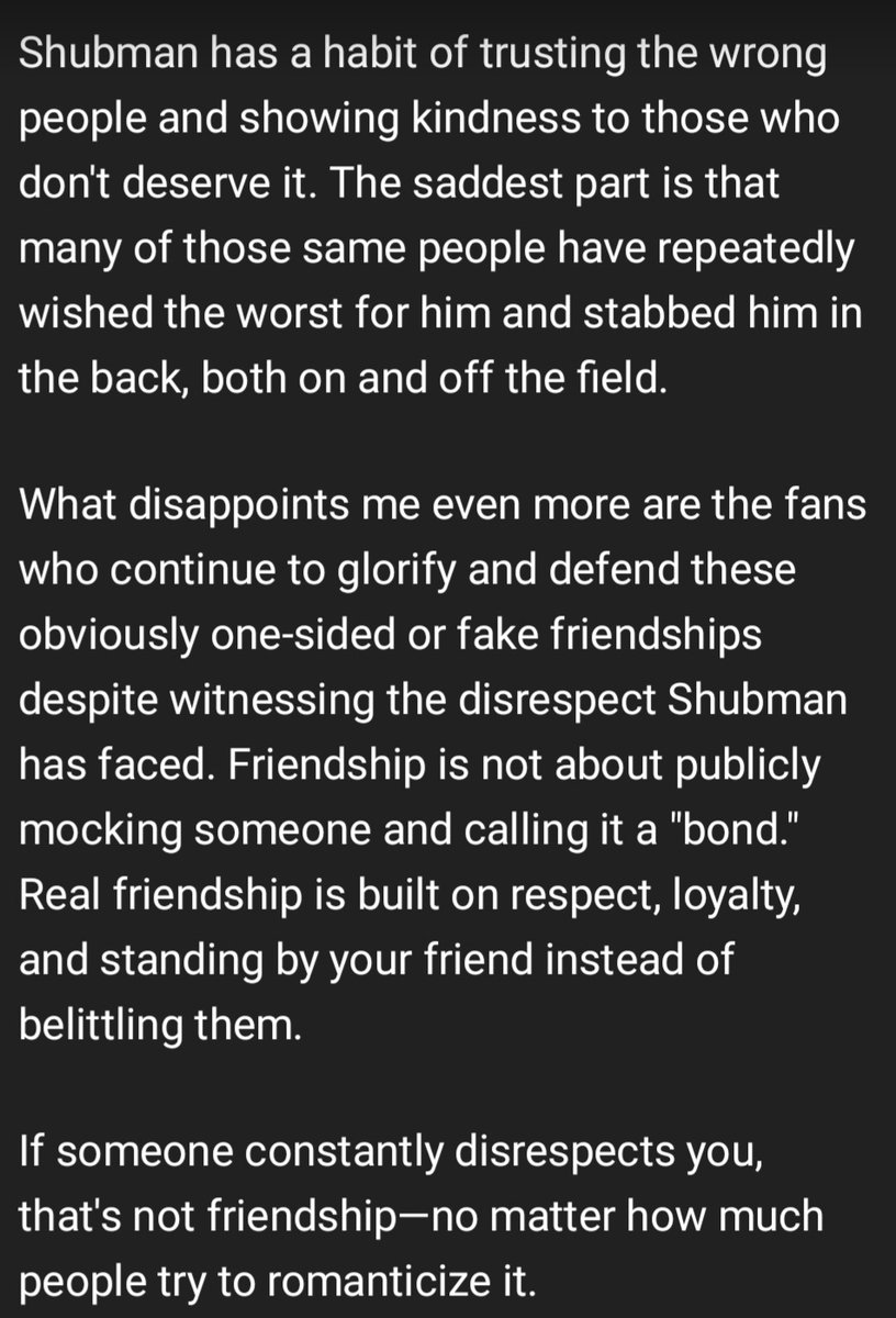 dimples_7_7's tweet photo. I hope Gill fans will start focusing,  supporting, defending Shubman only 🙏 https://t.co/S2c3E0KWx9
