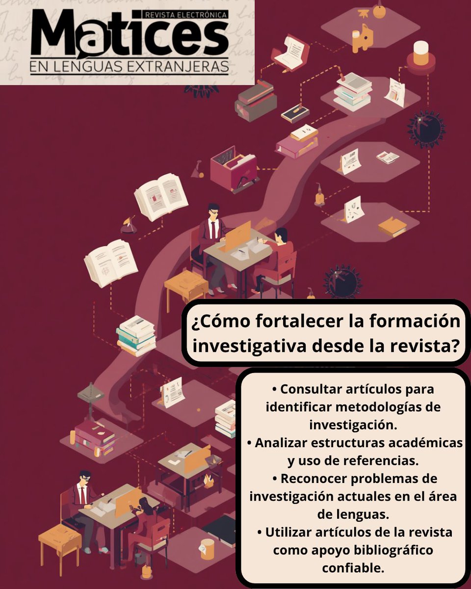 RevistaMaticesU's tweet photo. 🎓 Estudiantes también pueden publicar
Identificar la tipología correcta es clave para adaptar un trabajo académico a formato de artículo.
🔎 Visita nuestro sitio web especializado👇https://t.co/9Qx8UwTEcZ
#Filología #Investigación https://t.co/R2uWsu9bXX