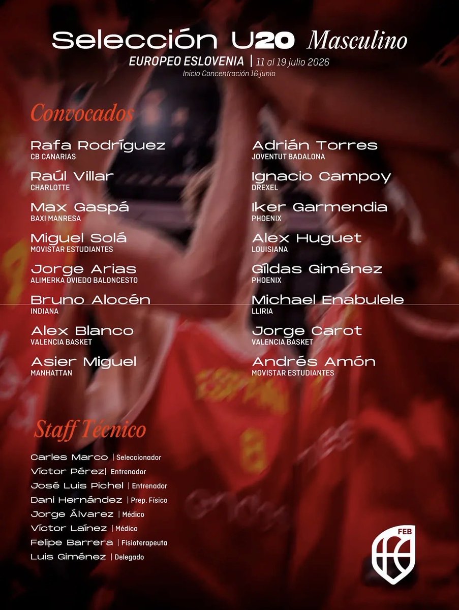 ResaconCongost's tweet photo. Des del Resacón volem felicitar als manresà Max Gaspà i l’exmanresà @brunoalocen4 per la seva convocatòria amb la selecció U20 d’Espanya. 🔴ENHORABONA⚪️ #cantera #manresa #basquet #indiana https://t.co/YlfOwNJ0pv