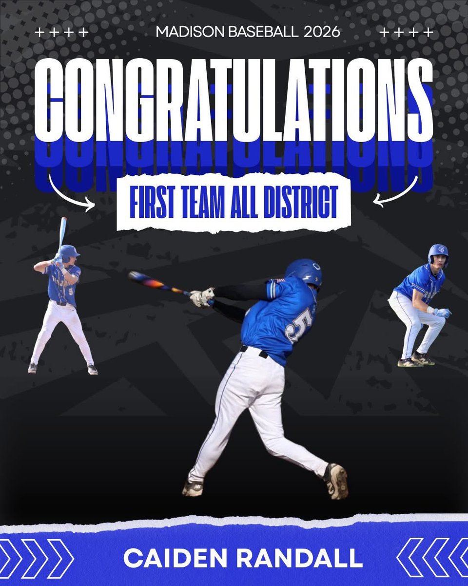 MadisonTrojan's tweet photo. Congrats to our First Team All District Baseball Players for 2026

Part 2 of our honorees 

@965TheCave 
@DonnellyDoug https://t.co/QojA32ZKEx