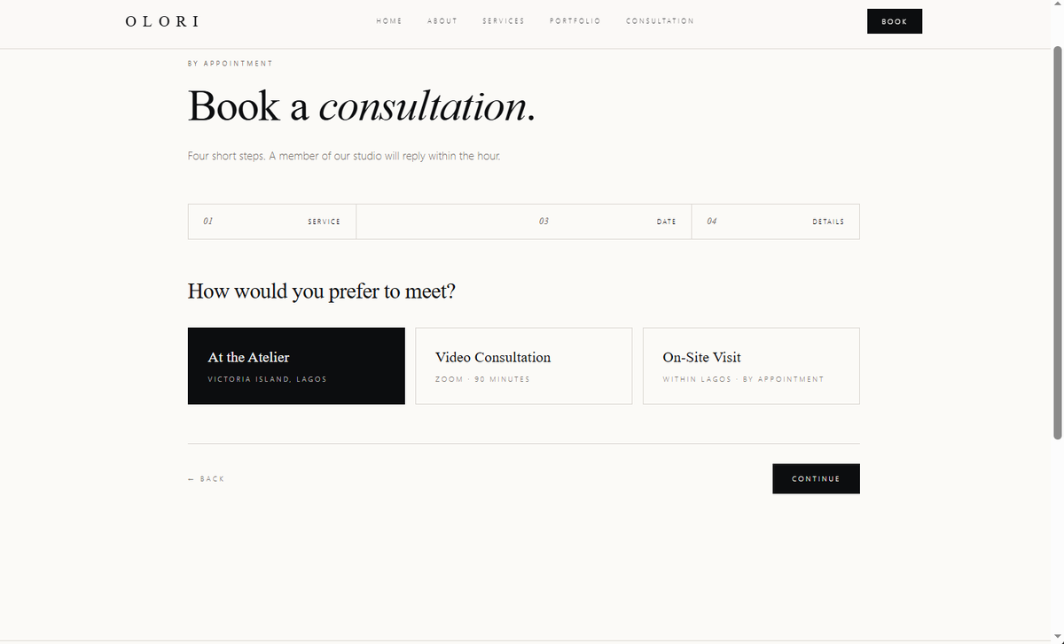 oregwune's tweet photo. By now, y'all should know a website isn't complete if you can't book an appointment with it. https://t.co/s5TxecRxvb