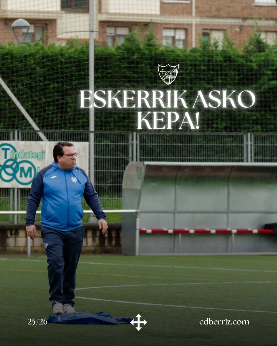 cdberriz's tweet photo. El C.D. Berriz comunica que Kepa y su cuerpo técnico no continuarán la próxima temporada.

Gracias y mucha suerte en el futuro.

ℹ️ Noticia completa en https://t.co/bMj05ehX23

#CDBerriz ❤️💙 https://t.co/lD0BeZZzPI
