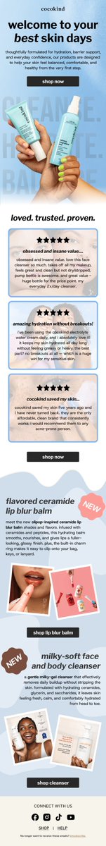 aqeedatemails's tweet photo. A welcome email concept for Cocokind.
Kept it clean, calming, and product-focused with social proof and gentle brand storytelling throughout.
#EmailDesign #EmailMarketing https://t.co/sEG3fCnq7J