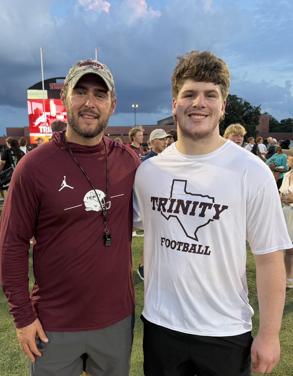 WillMasonTX's tweet photo. Had an incredible time last night at the Big Man Under the Lights Camp. Thank you to @CoachLytal , @CoachGezella , and the rest of the @TUFootballTX staff for putting on a great camp. 
@coachrsmith12 @CoachZachClark @GHSMustangsFB @TaydenSneed_74 https://t.co/849bzdyP1m