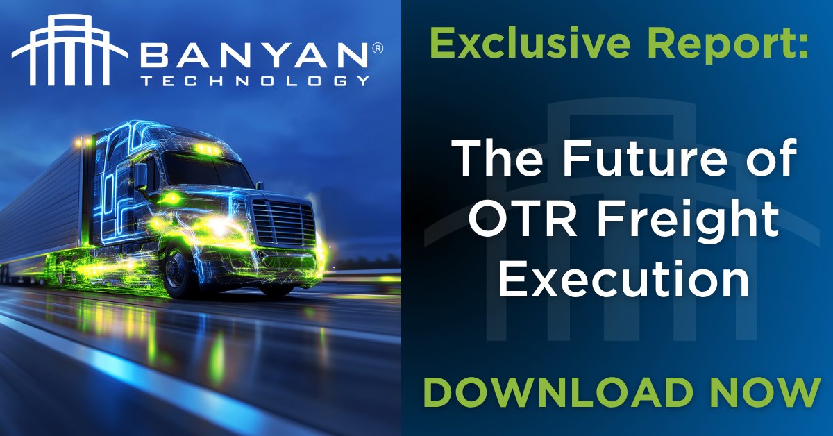BanyanTech's tweet photo. 📢 NEW Report: "The Future of OTR Freight Execution"

Download now to learn about:

✅ Hidden cost pressures in freight execution
✅ Why carrier governance matters
✅ How AI is reshaping freight workflows
✅ What drives connected, multi-mode execution

https://t.co/gVseCJyKBb https://t.co/TpkFpuzsOG