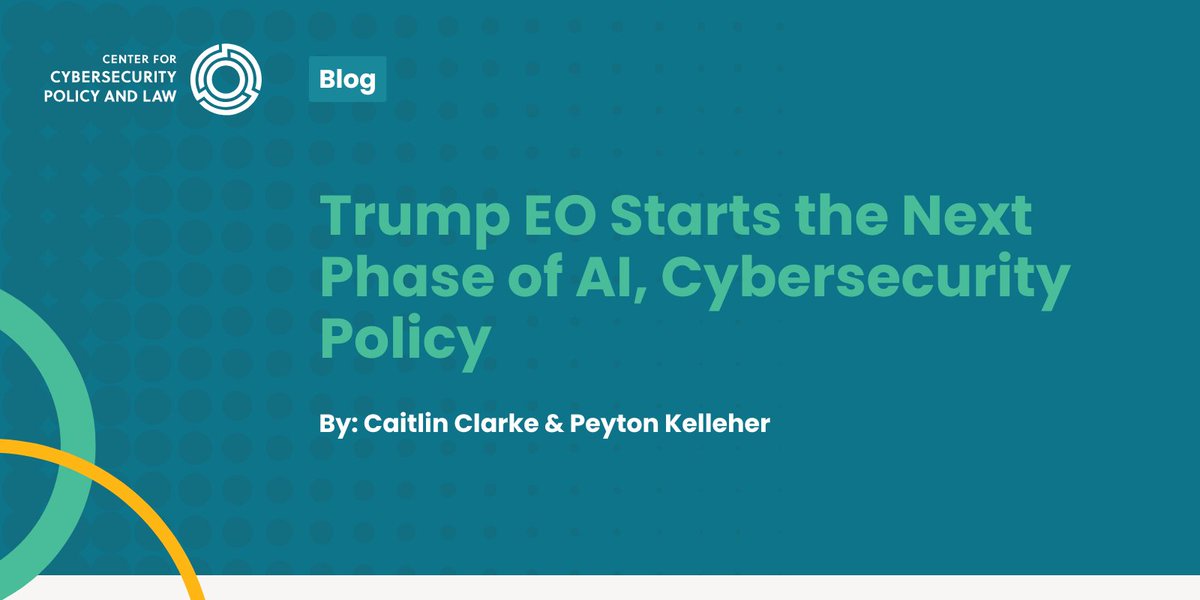 CyberSecCenter's tweet photo. President Trump’s new Executive Order frames frontier AI systems through the lens of national security, infrastructure resilience and cybersecurity. CCPL’s latest blog breaks down the EO and what it means for AI developers and government agencies.
https://t.co/Lobl3YtA2g https://t.co/hN7na9VGYo
