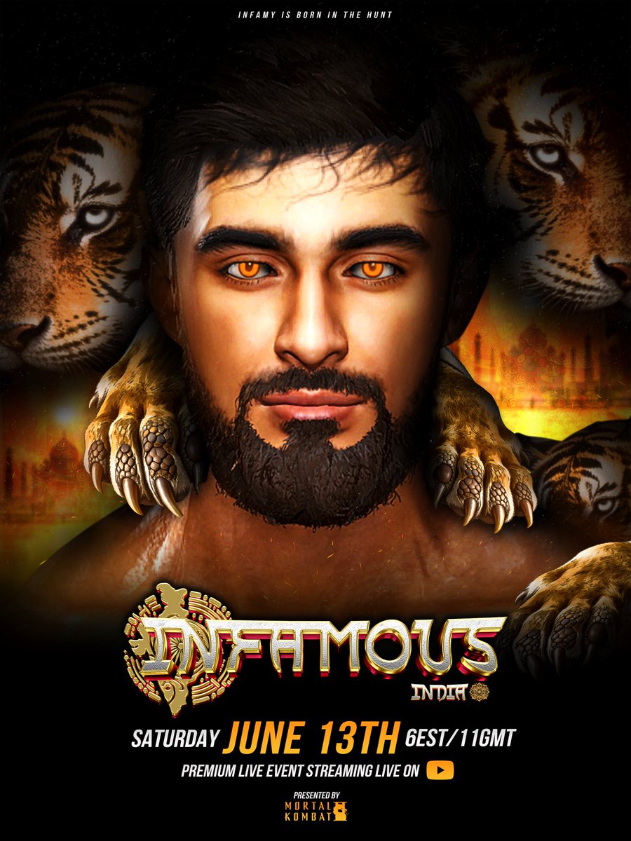 COHwrestling1's tweet photo. It’s FINALLY here, one of the most NOTORIOUS PPV’s in COH is back! #COHInfamousIndia is ready for an EPIC night!

Who makes their ‘Infamous Moment’ as this PPV will be LIVE on SATURDAY 13TH JUNE via @YouTube!

#WWE2K26

🗓️13th June
🕐6pm EST/11pm UK
▶️ https://t.co/04KQalUa3Z https://t.co/YUH6F0E3BM
