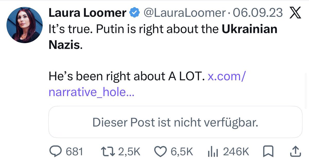 BrennpunktUA's tweet photo. 180 degrees U-turn from 2023 till now. But better this way than the other way around. We should not judge people that found back on the path of the right side of history. Keep on going calling out the Russian 🇷🇺 assets of the Woke Reich in the U.S. 🇺🇸. Appreciated @LauraLoomer. https://t.co/XsiH5ZY3tg